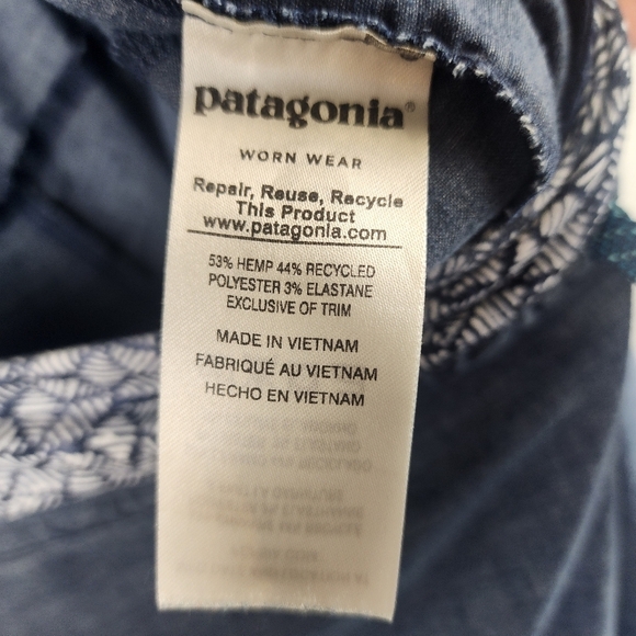 Patagonia Worn Wear Pants Bluish Color Drawstring Skinny Front Pockets - Picture 3 of 11